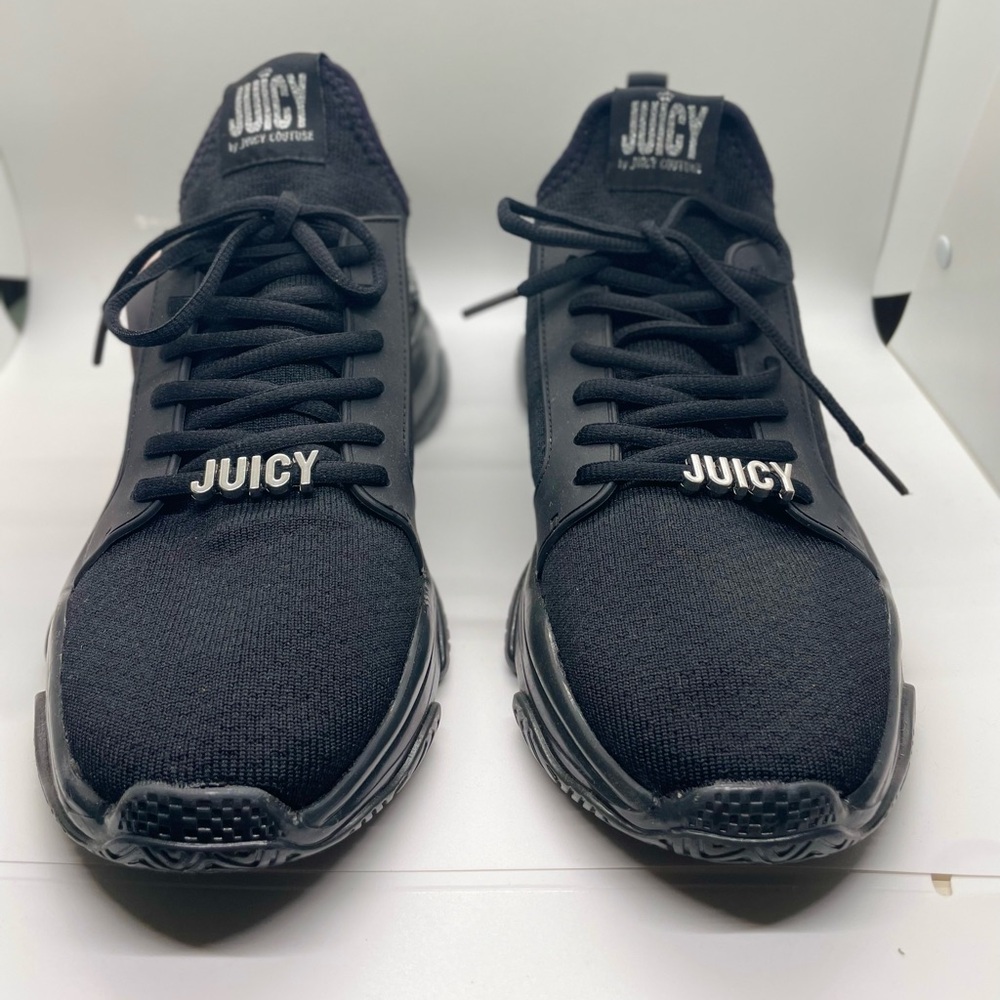 Juicy Couture Black J-Abalone Tennis w Rinestones For Womens